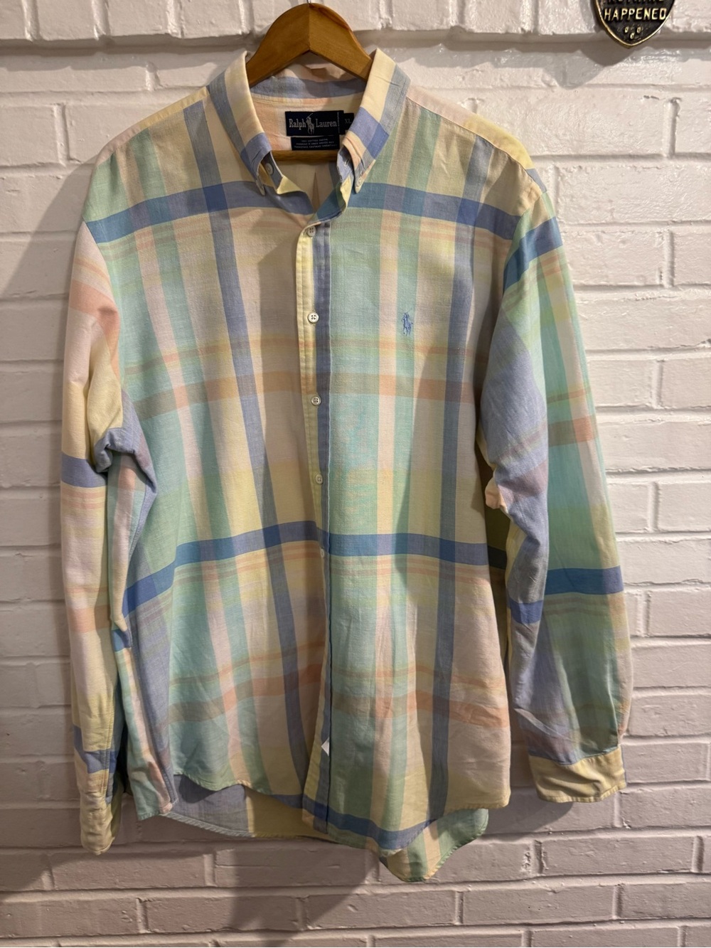 Ralph Lauren Pastel Multi-Color Plaid Button-Down Shirt